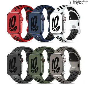 Rainbow Silicone Sport Band Accessory for Apple Watch Ultra 2, SE, Series 3-9, Soft Strap, 38-49mm, Accessories