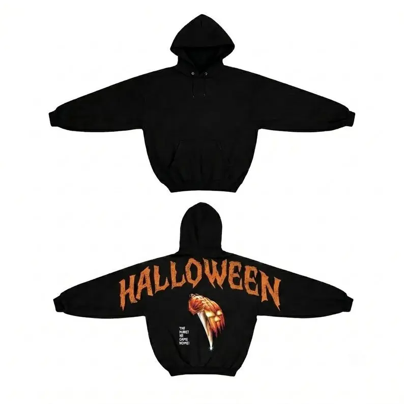 Shoulder-to-Shoulder Print On The Back Halloween Hoodie, Special Edition Horror Shirt, Funny Halloween Tshirt, Scary Movie Fan Gift Unisex