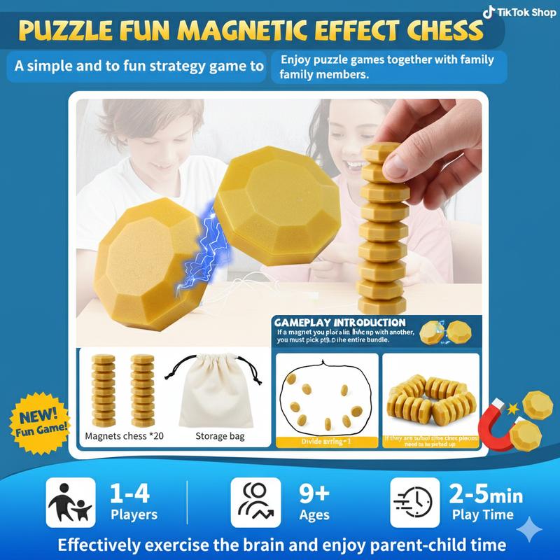 Exciting Table Game for Kids and Adults – Fun 2 Player Family Party Board Game Night Toy with Rope