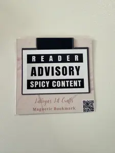 Reader Advisory Magnetic Bookmark – Spicy Content Inside 🚨