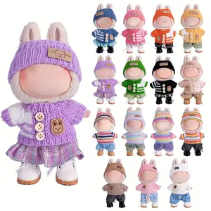 Soft Plush Doll Clothes Set for Labubu Dolls, Fashionable Toy Accessories, Perfect Gift Collection, Cute Clothing, Doll Clothes Outfit