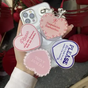 Coquette Bookish Heart Quote Magsafe Phone Grip - Magnetic Pop Socket & Kickstand - Cute Reader Phone Accessory