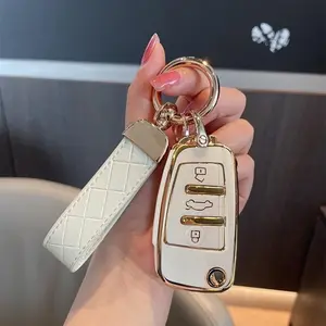 TPU Car Key Case Cover Shell for Audi A1 A3 A6 C5 C6 Q3 Q2 Q7 TT TTS R8 S3 S6 RS3 RS6 A4 Protector Accessories Car Key Holder, Car Key Accessory