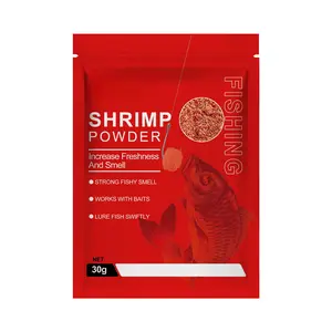 Fishing Bait Additive Powder, High-Concentrated Shrimp Powder Fish Scent, Strong Fishy Odor Attractant for Reservoir Lake River, Target Trout Carp