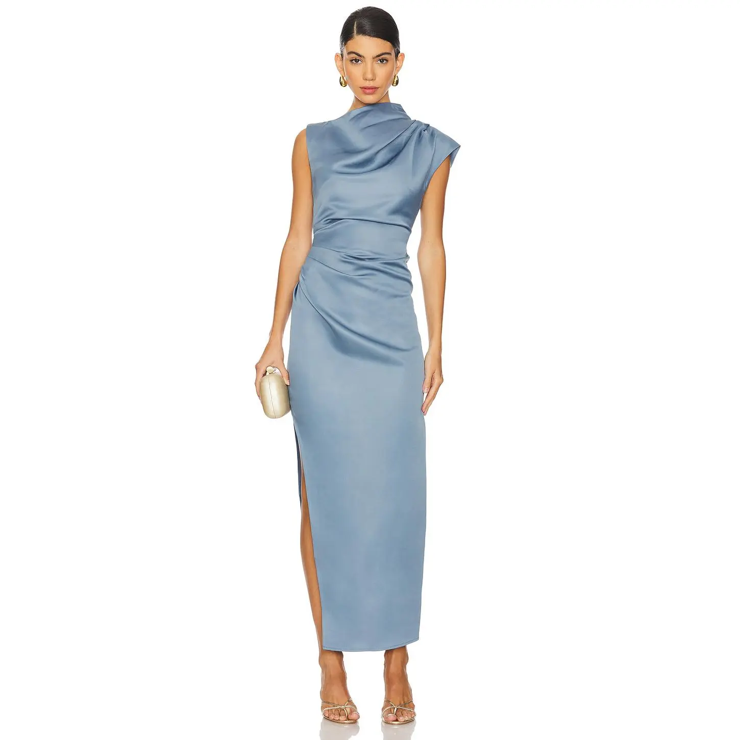 ELLIATT Coralie Maxi Dress in Steel Blue