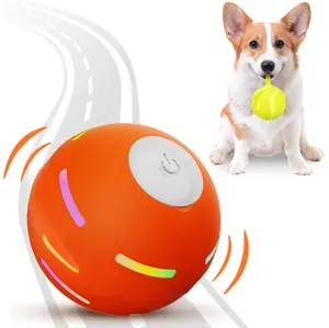 [Long-Lasting Battery] Interactive Dog Toys for Boredom - Self Rolling Ball Auto-Changes Direction When Motion Detected, Waterproof Chew Resistant Design USB Rechargeable, Perfect Indoor/Outdoor Toy for Energetic Dogs