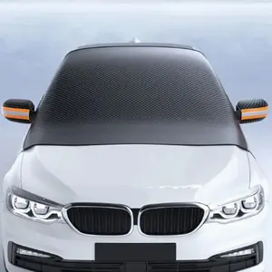Magnetic Windshield Snow Cover, Oxford Cloth Thickened Frost Protection Sunshade, Heat Resistant, Snowproof Car Front Window Guard, UV Protective Sunshade, Magnetic Sunshades, Windscreen Shade Cover