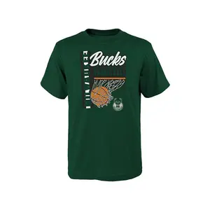 Juvenile Swish Green Milwaukee Bucks T-Shirt