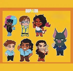 DISPATCH Z-Team Keychains, Dispatch Waterboy, Prism... Keychain Acrylic Charms – Cute Acrylic Keychain Charms, Perfect Gift for Fans & Collectors