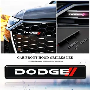 Car Decorative LED Front Grille Emblem Badge, Fits Dodge Models, Automotive Accessories, Enhance Your Vehicle's Look, Car Vehicle Decoration