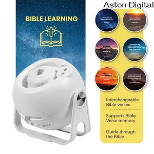 Aston DigitalHoly Projector Starter Kit - Mini Bible Verse Bluetooth Projector for Christians, Interchangeable Verse Discs for Religious Education