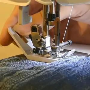 2pcs Seam Jumper Presser Foot Attachment for Bulky Fabrics, Denim & Hems - Effortless Hump Jumping Button Sewing Tool for Brother, Singer, Janome, Pfaff Machines - No Battery Required