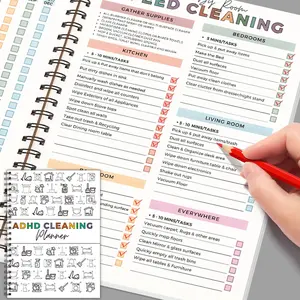 Ultimate Home Cleaning & Organization Spiral Bound Planner, Household Cleaning Planner, Adhd & Pet Owners, Quick Clean Plan, 30-Day Challenge, Pet Care Checklist