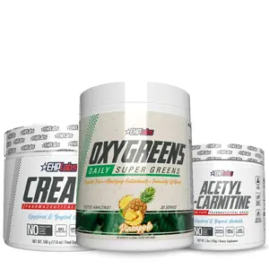 OxyGreens + CREA-8 + L-Carnitine Wellness Stack | Super Greens + Creatine + Amino Acid | Recovery & Gut Health Support | Everyday Wellness Bundle