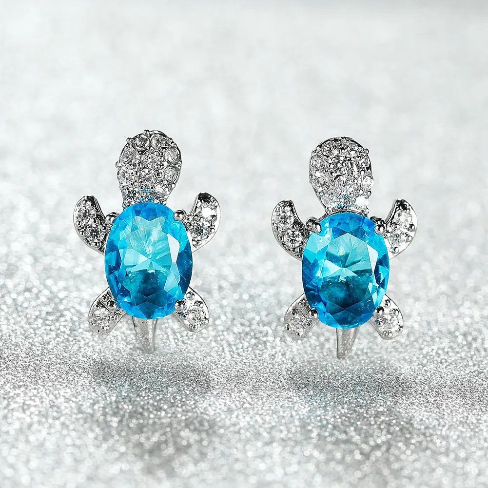 Platinum aquamarine diamond