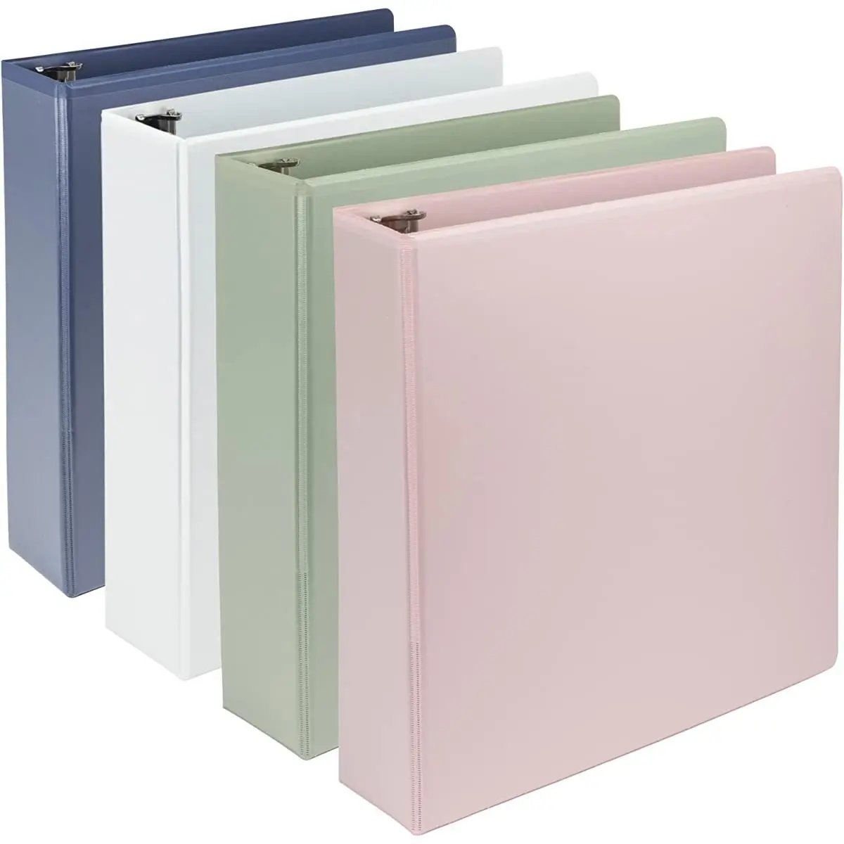 212 MAIN 2 in. Biobased DR View 3-Ring Binders, Colorful Assorted Colors Set, Recycled Materials - Pack of 4, Card Binders