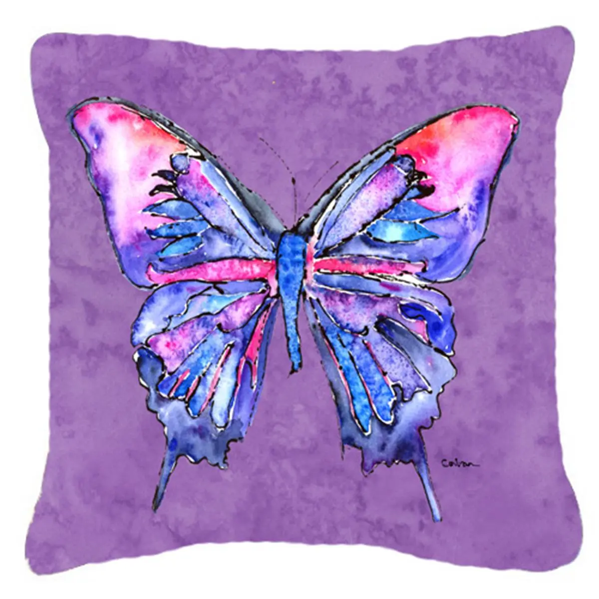 212 MAIN Butterfly Design Decorative Pillow - Heavyweight Fabric, Fade-Resistant, Stain-Resistant, Machine Washable for Indoor & Outdoor Use, Soft Cushions, Washable Cushion
