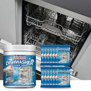 Dishwasher Cleaning Effervescent Tablets - Specially for Kitchenware and Tableware, Removes Grease, Odors, and Scale