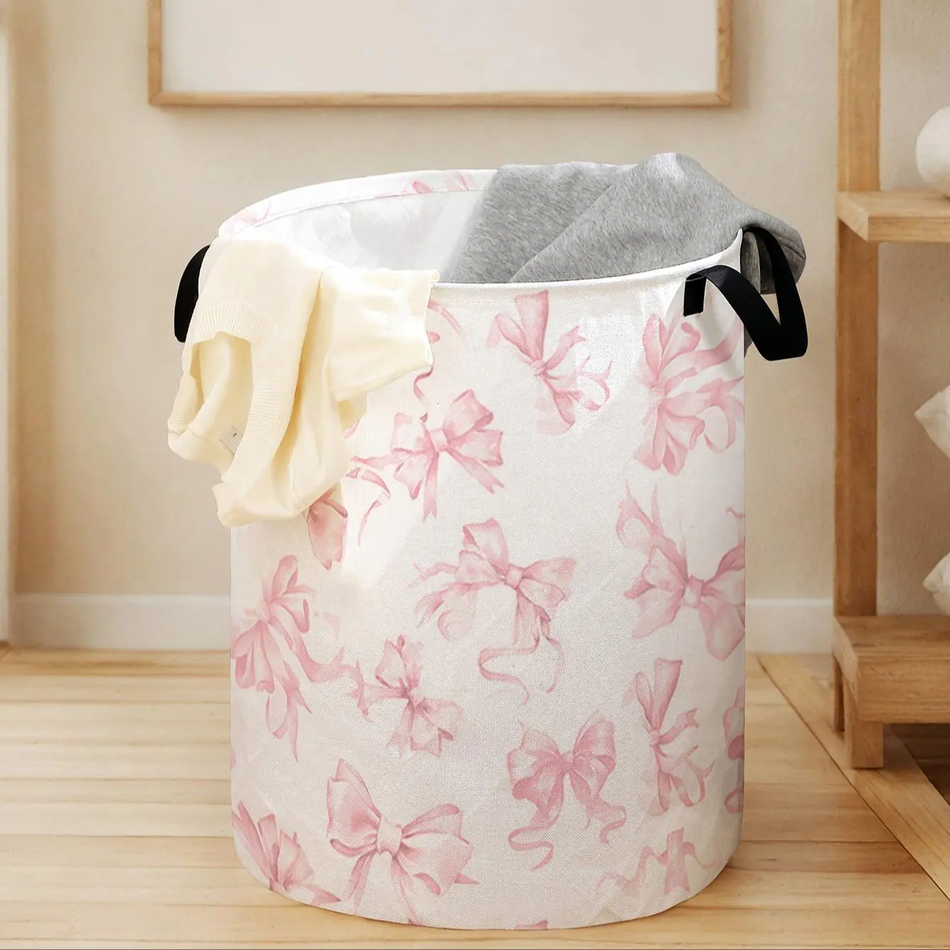 Floral Print Laundry Basket, Laundry Sorting Basket, Laundry Bin, Laundry Sorter Baskets, Multi-purpose Clothes Toy Doll Storage Basket, Closet Organizer for Home Bedroom, Home Organizer, Laundry Hamper, Laundry Basket Sorter