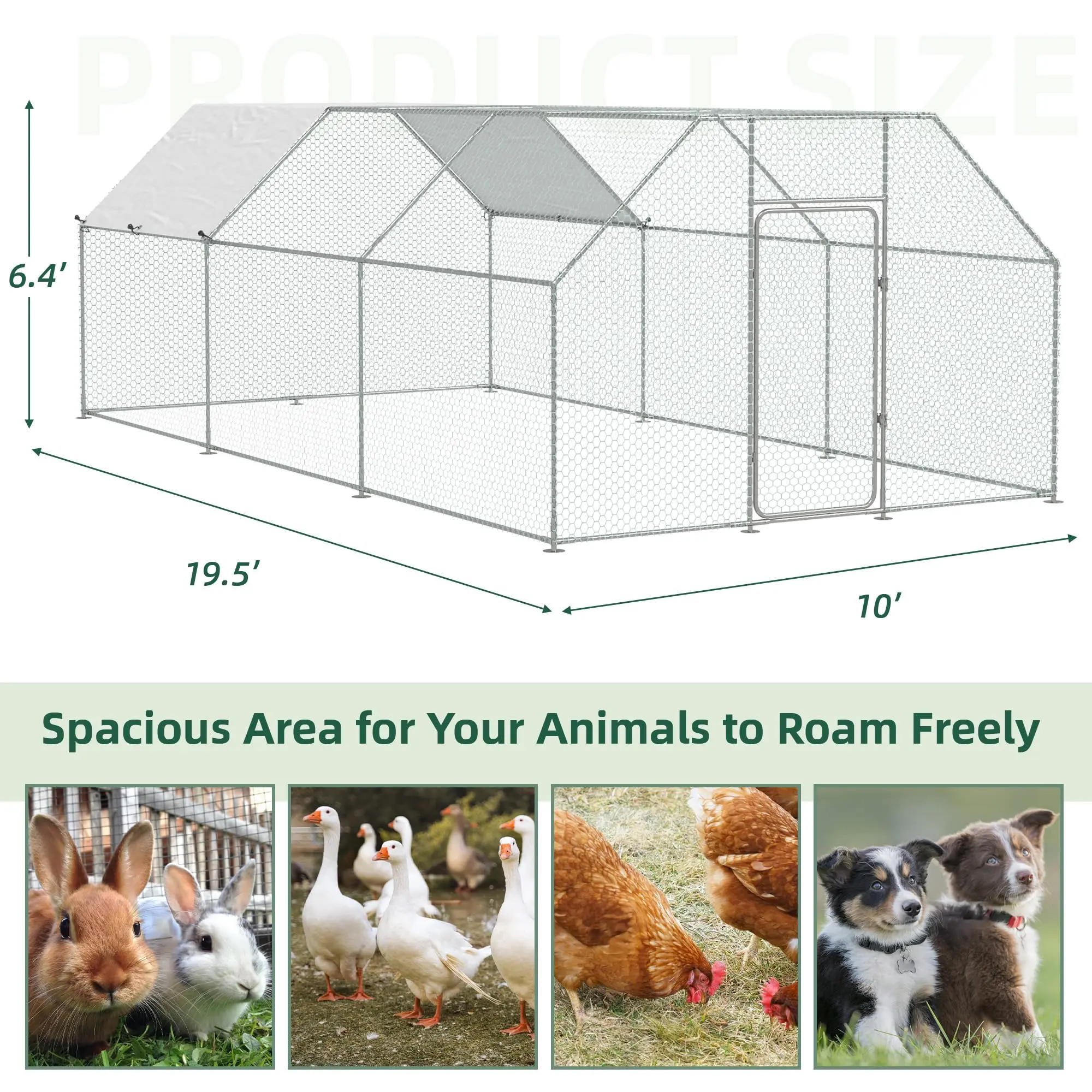 Flat Roof  19.5x10x6.4FT