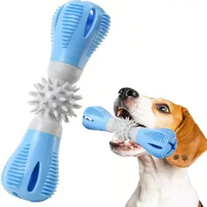 Natural Rubber Dog Chew Toy, Interactive Treat Dispensing Puzzle, Teeth Grinding and Dental Care Tool for Small Medium Dogs Outdoor Bungee