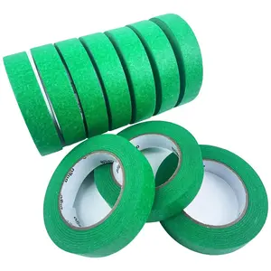 10 Pack Green Painters Tape 1 Inch x 55 Yards, Medium Adhesive Masking Tape Bulk (550 Total Yards), -Free for Painting, DIY Crafting, Indoor & Outdoor Use