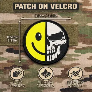 Tactical Patch with Hot Glue and Velcro, Iron-On Clothing Patch or Logo, Geometric Embroidery Design, Unique Design, DIY Supplies, No Ca Prop 65 Warning