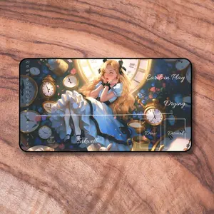 Lorcana Playmat with Zones, Alice in Wonderland Themed Card Playmat, Unofficial Lorcana Play mat, Gifts for Gamers, Gaming Mouse Pad Desk Mat
