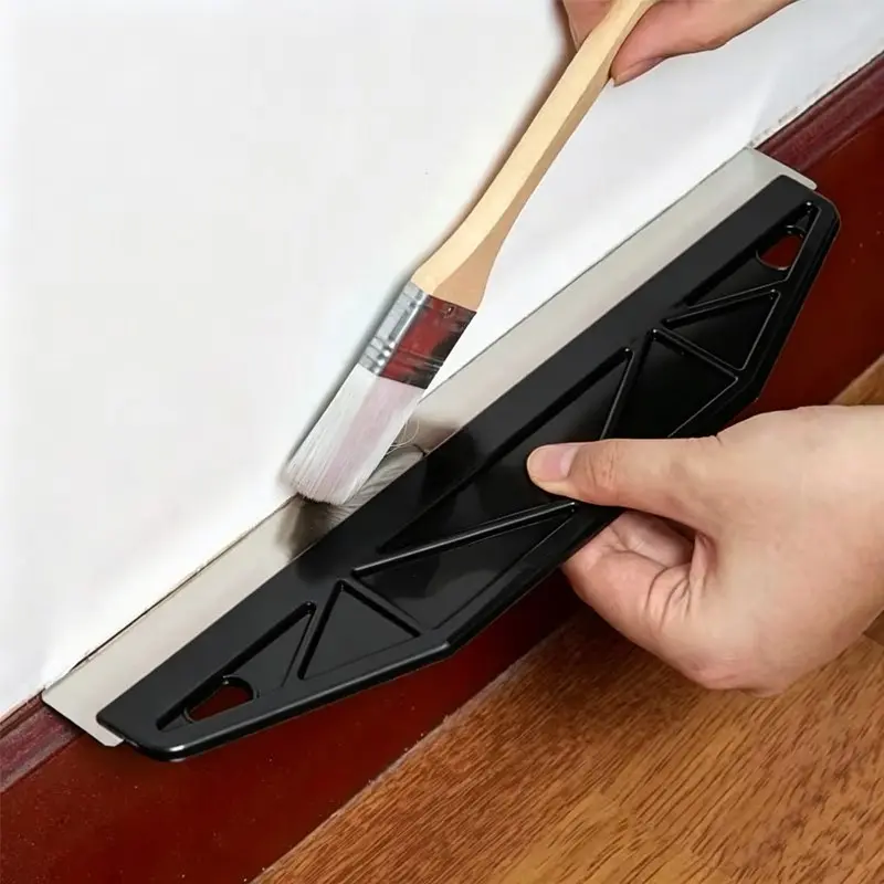12 Inch Paint Shield Edger, Paint Edger Tool, Ergonomic Handle, Durable Plastic Metal, Precision Trimming, Edge Cutting for Wallpaper, Wallpaper Edging, Home & Commercial Use