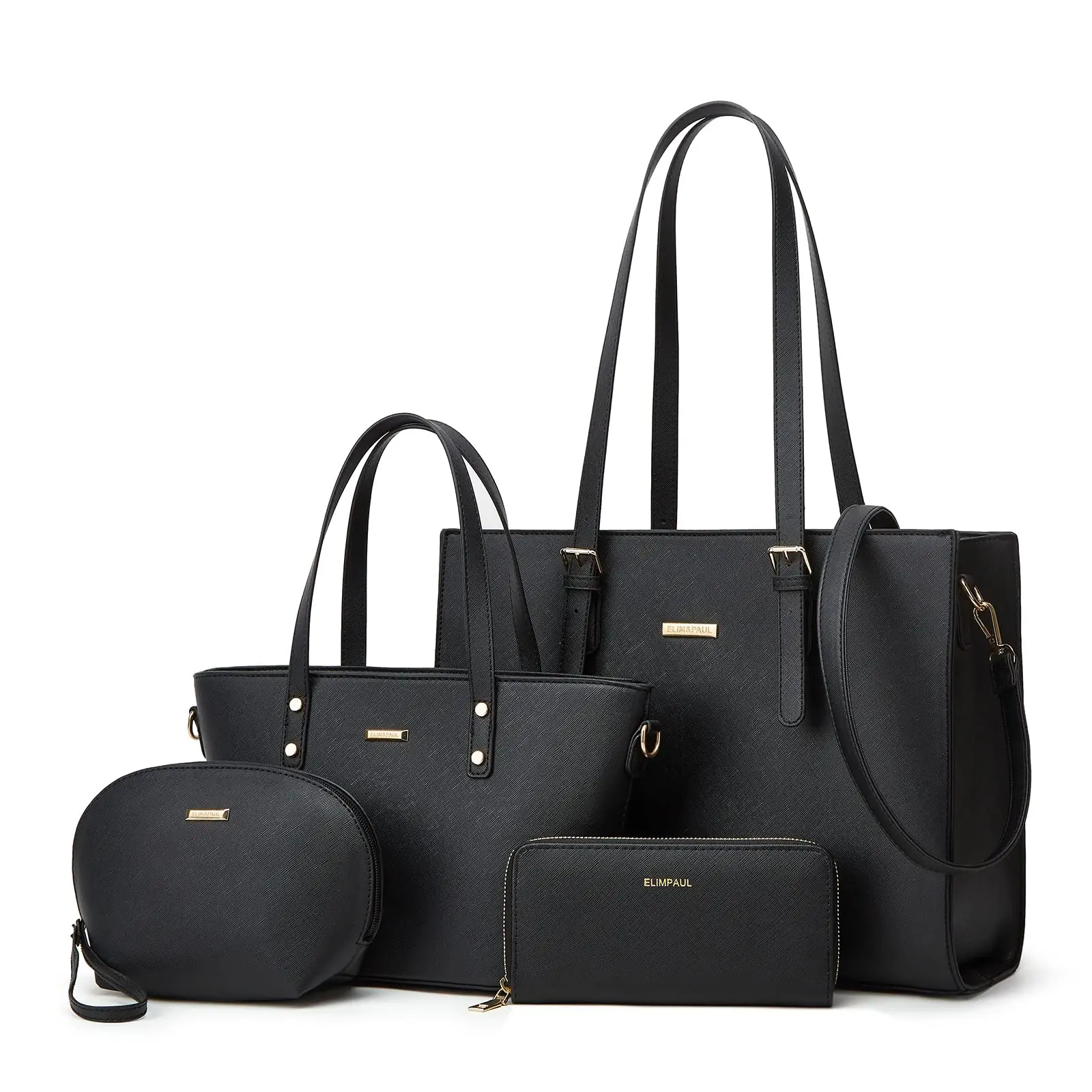 Women Fashion Synthetic Leather Handbags Tote Bag Shoulder Bag Top Handle Satchel Purse Set 4pcs Women Fashion Synthetic Leather Handbags Tote Bag Shoulder Bag Top Handle Satchel Purse Set 4pcs