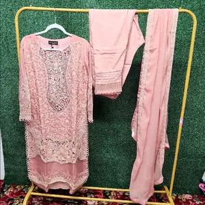 3 piece party wear pakistani dress