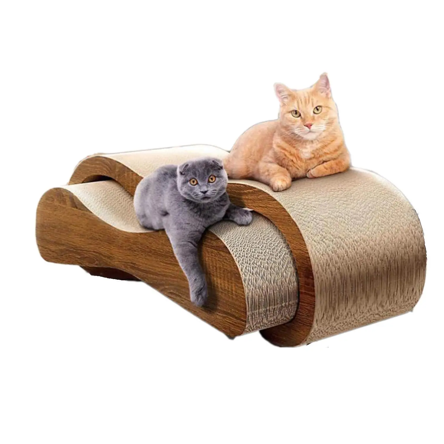 Heavy Duty Cardboard Cat Scratcher Box and Cat Bed, 2 in 1 Cat Scratcher Cardboard Lounge Bed, Prevents Furniture Damage Durable Board Pads for Indoor