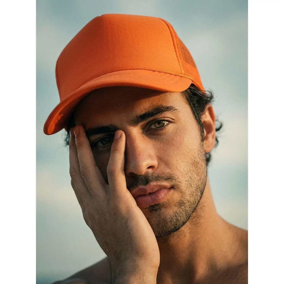 Hi-Vis Mesh Trucker Work Hat – Blank Safety Cap