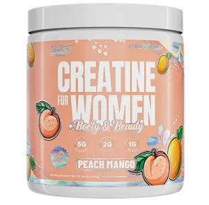 Creatine for Women Booty & Beauty – Peach Mango | 5g Creatine, 2g Collagen, BCAAs & Hyaluronic Acid for Glutes, Strength & Skin | Gluten Free, 30 Servings