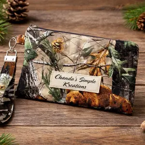 Hunting camouflage wristlet pouch clutch