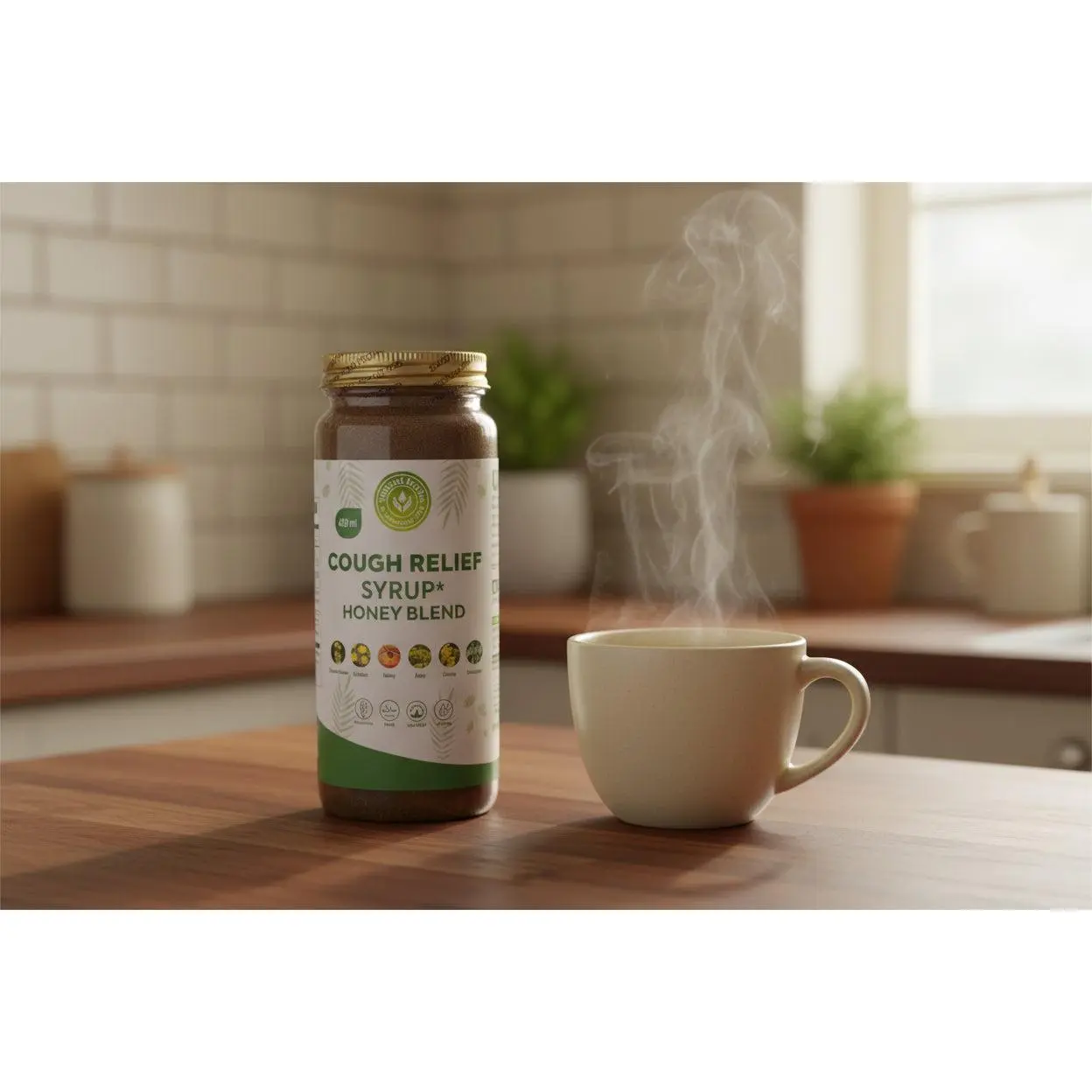 Natural Honey Yunani Herbs Cough Relief Syrup