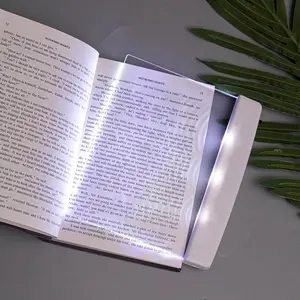 LED Reading Light Book Light Warm White Brightness Night Light Book Family Study Light Eye Care Night Reading Lamp Portable Bookmark Light Page Glow Reading Book Light Flat Board for Reading Book