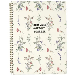 2026-2030 Monthly Planner/Calendar, Planner Notebook, 5-Year Monthly Planner, Yearly Calendar Planning, Monthly Tabs, 60-Month Calendar, 5.5 x 8.3 inches, 71 Sheets/142 Pages Thick Paper, Elastic Cover, Durable Double Wire Spiral Binding, La