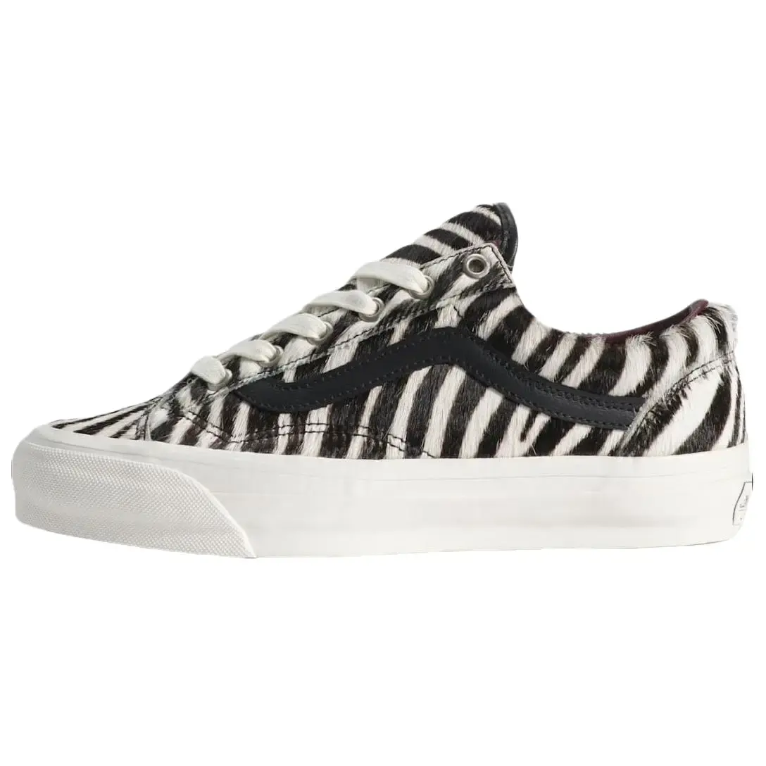 Vans Old Skool 36 Premium 'Pony Zebra' Men's Classic Round Toe Lace-Up Sports Shoes, Trainer Footwear with Zebra Pattern, Side Stripe for All Seasons, Sneaker, Walking Shoes, Zebra Print, Striped