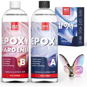 34OZ Epoxy  Kit, Clear Epoxy  - and No Bubble,Not Yellowing Art ,Self Leveling Easy Mix 1:1,Suitable for Art Casting,DIY, Projects,  &  Molds