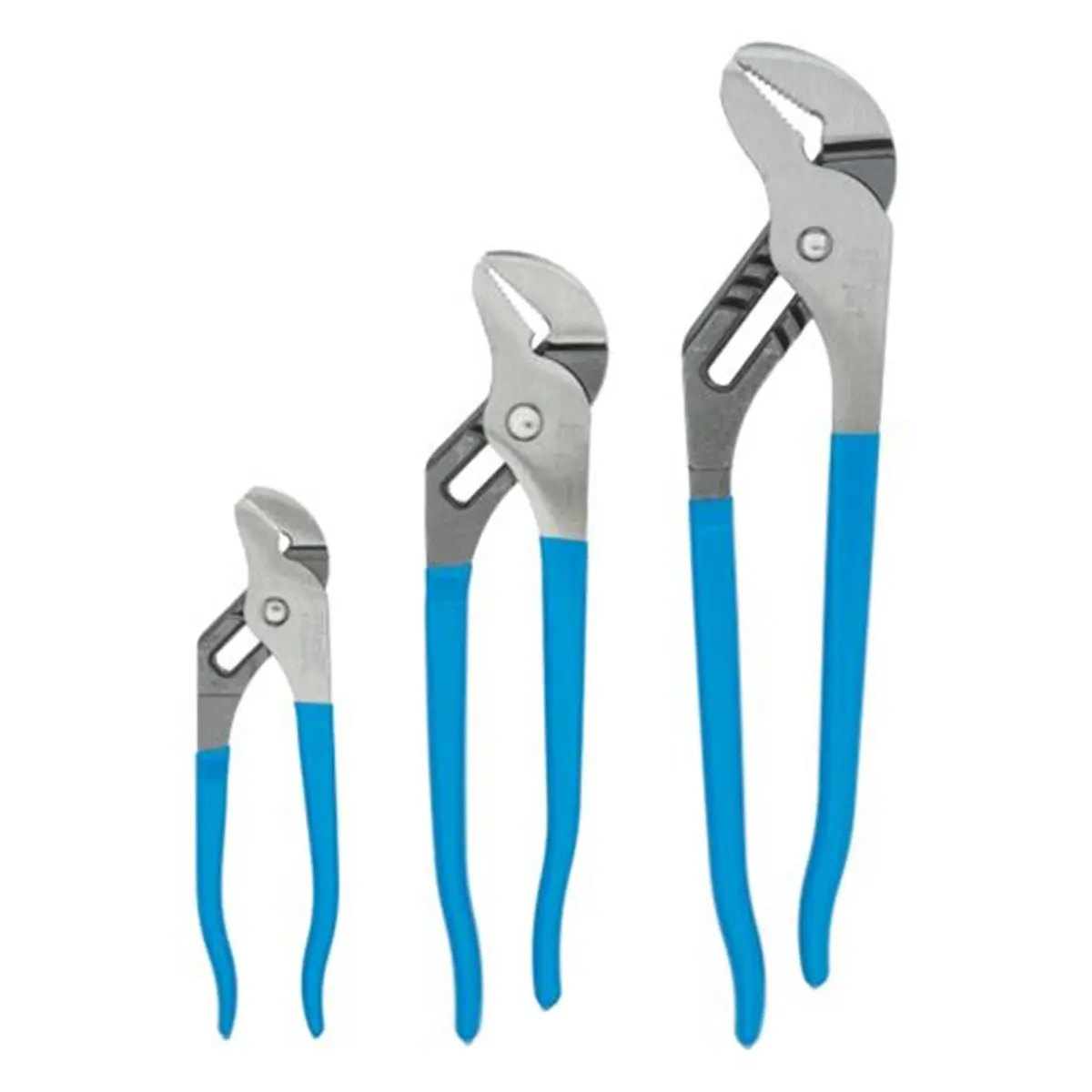 Channellock CLGS-3 3-Piece Crimp Tongue-and-Groove Pliers Set - 2.7 lbs Heavy-Duty Hand Tools with Convenient Designs, Durable and Reliable High Quality Construction for Easy-to-Use Electrical & Plumbing Crimping Tasks