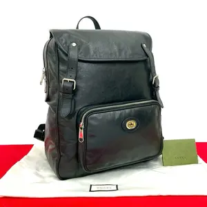 Pre-owned GUCCI Calfskin Tote Bags Interlocking G Leather Backpack