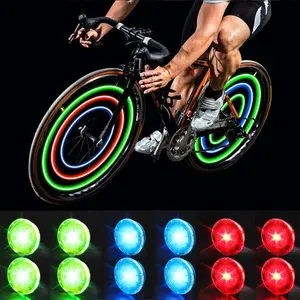 Waterproof Bike Wheel Spoke Lights with Batteries Included, Easy to Install Cool Lights for Safe Cycling