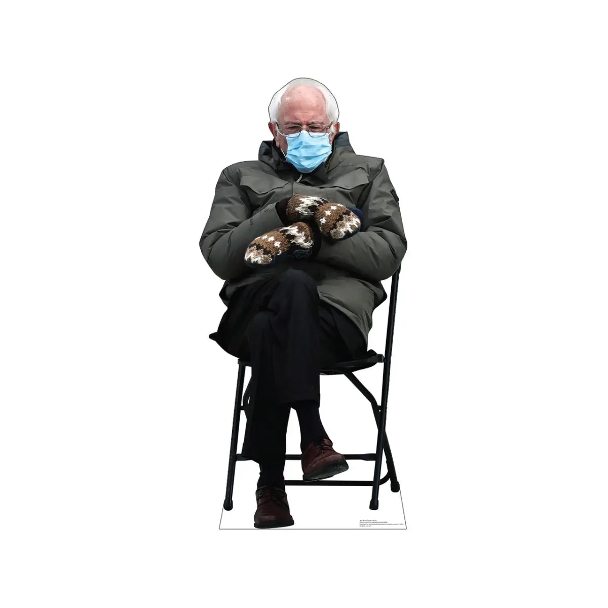 Advanced Graphics 3626 Bernie Sanders Mittens Meme Cardboard Cutout - 50x23 in, Decorative Room Decor, Party Accent, Photo-Worthy Easel-Mounted Home Supplies Print