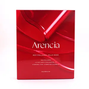 Arencia Red Collagen Jello Face Mask (25g) - Hyaluronic Moisturizer, Hydrating Treatment for Sensitive Skin, Radiant Complexion Boost