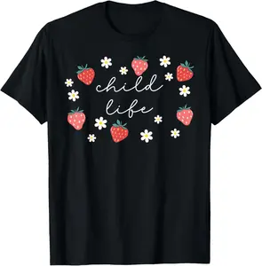 100% cotton Unisex Child Life Specialist Strawberry Floral CLS Child Life Month T-Shirt
