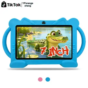 Cute New Summer 7-Inch Smart Tablet for Kids & Students, 5G Cellular + High-Speed WiFi, Dual Use for Study & Office, HD Full Screen, Front & Rear Dual Cameras, Full-Body Shockproof Case, Early Learning + Entertainment, Online Class Ready,  Boys, Girl