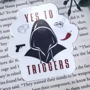 Yes to Triggers Sticker | Dark Romance Bookish Decal | Bold Romance Statement