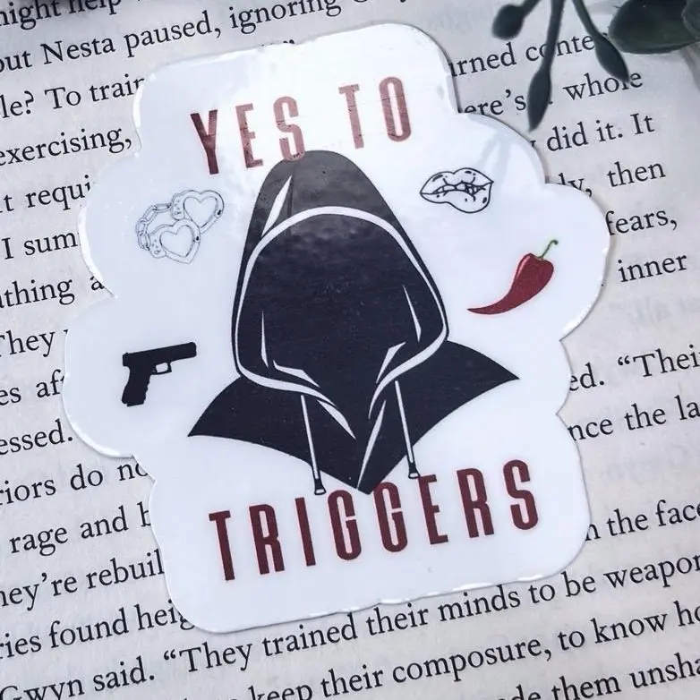 Dark Romance Trigger Warning Stickers - Taboo Romance Sticker, Edgy Bookish Merch, Scratch-Resistant DIY Scrapbooking & Stamping Supplies for Thriller Enthusiasts