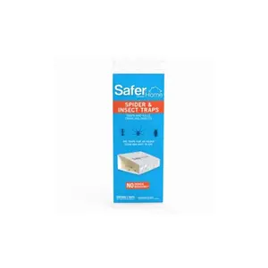 212 MAIN Indoor Non-Toxic Sticky Adhesive Traps - 4-Pack, Easy Setup, Cockroach Control, Targets Spiders & Ants, White Safer Home Solution for Outdoor Leisure & Fishing Area Insect Management